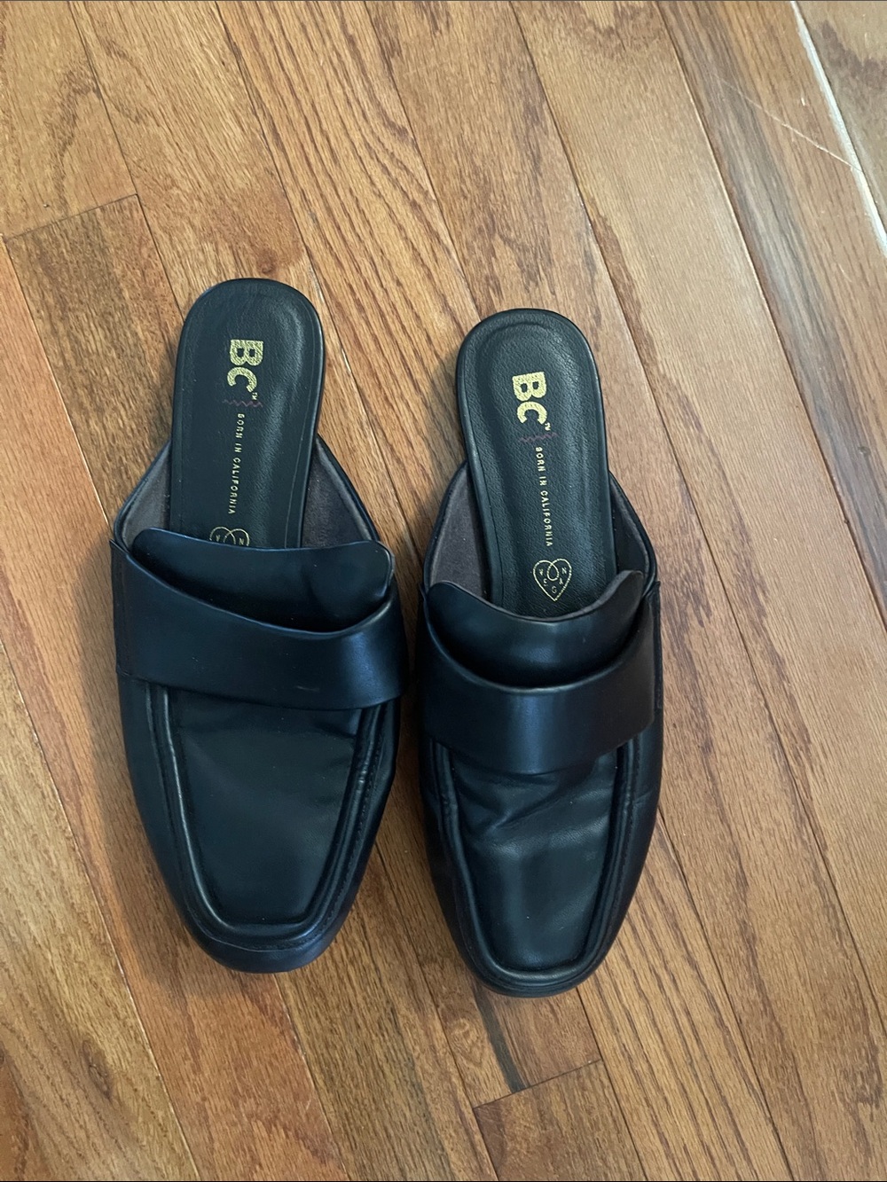 BC Footwear Black Slide Loafers